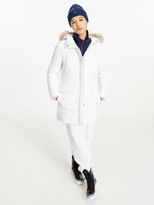 Parka Coats Blancas S Descuento - Tommy Hilfiger Outlet